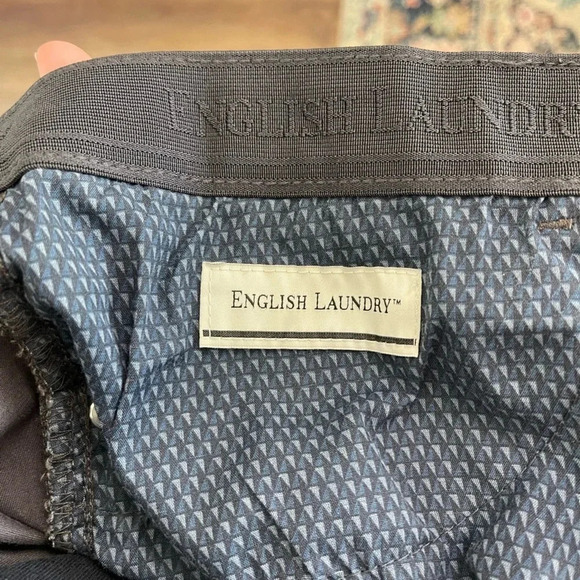 English Laundry Straight Leg chino Pants Men's 40x30 Gray Stretch Zipper Pocket - Picture 7 of 8